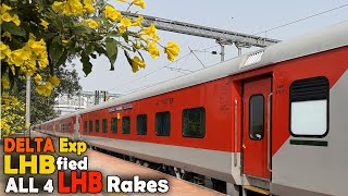 ALL 4 LHB Rakes of DELTA Express | LHBfied Repalle Express | Last ICF Run | Indian Railways