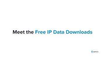 Meet the Free IP Data Downloads by IPinfo