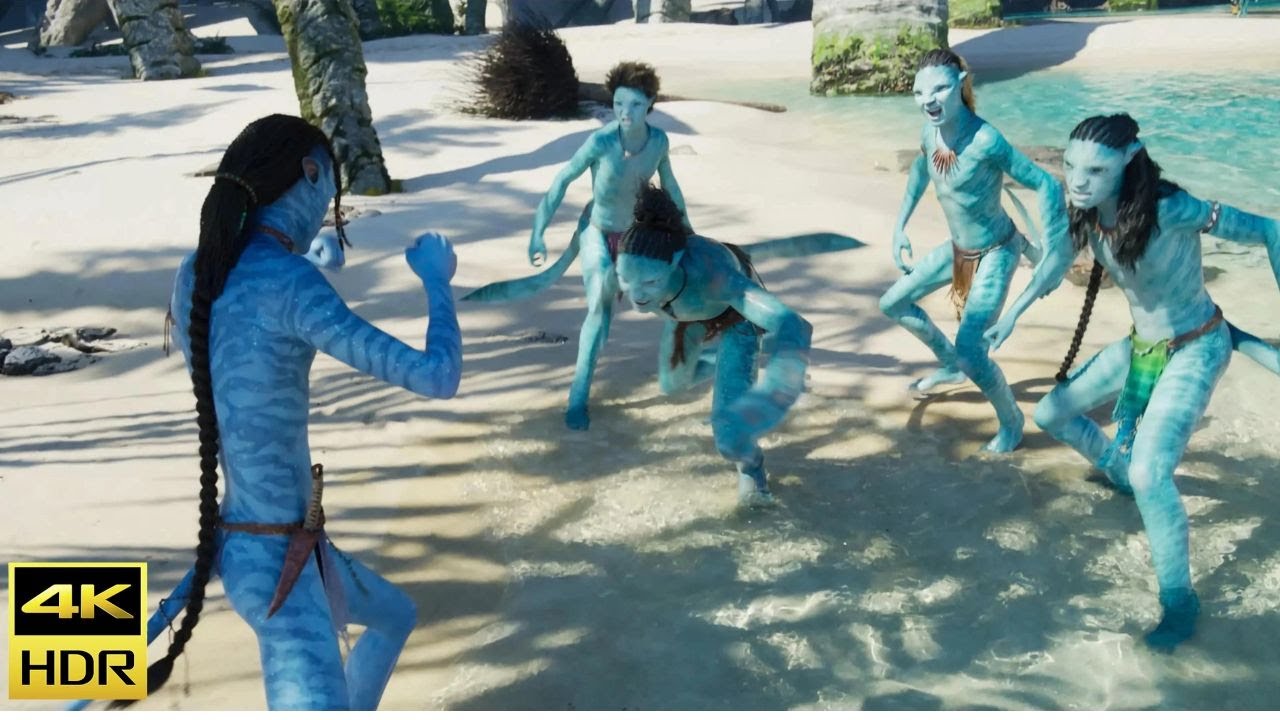 Дети Салли против. Metkayina Kids Fight Sence || Аватар 2 Путь Воды || 4К