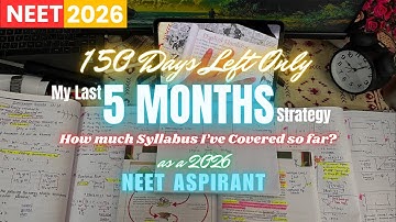 ✨150+ Days *MASTERPLAN* Last 5 Months Strategy for NEET 2026 || December Comeback Planner #neet