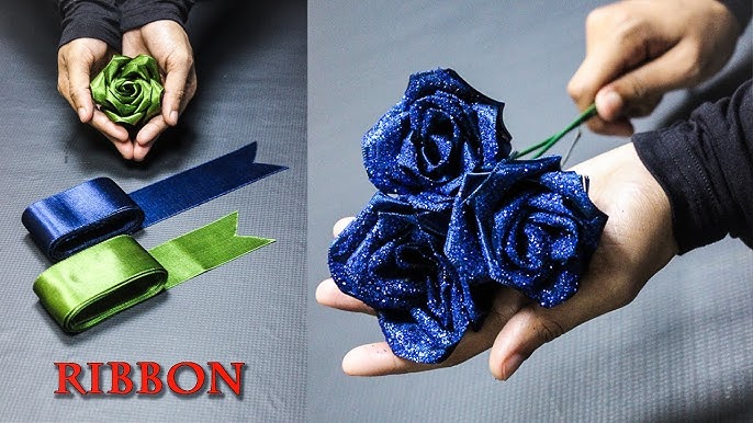 How To Make Flowers Out Of Ribbon  Realistic and Super Easy 