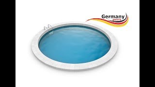 Germany-Pools Montage "Alpha-Edition" Poolmontage Teilversenkt Teileinbau Einbaupool