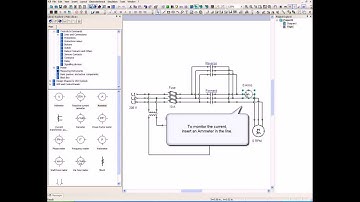 Creating a 3 phase motor circuit - Electrical AC & DC circuit, AS Educational Edition - Famic
