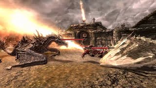 Skyrim Battles - Alduin vs. Paarthurnax, Miraak, and more