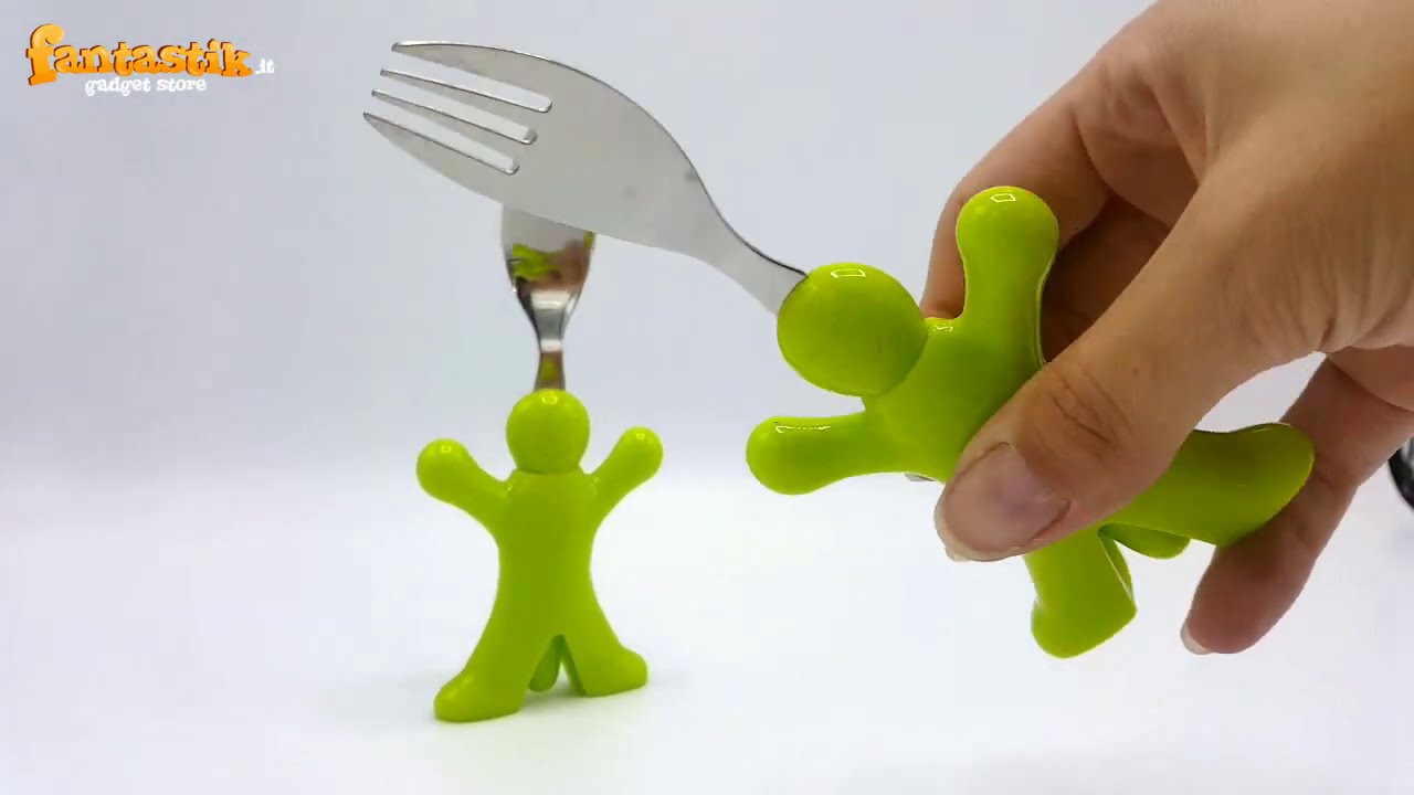 Forchette per bambini: set da 2 pezzi - a forma di bimbo
