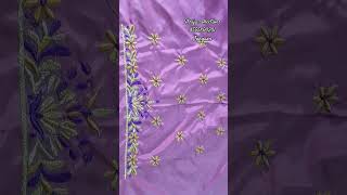 simple thread work #old sarees ki new simple design #embrodering #thread #embroidery#threadwork