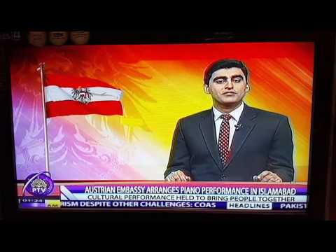 Austrian Embassy Piano Performance, Islamabad, Pakistan 18 May 2017 report by Raza Khan PTV World