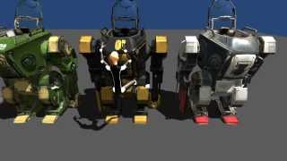 Low poly mech for unity.