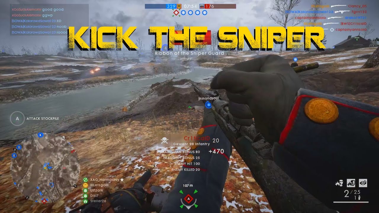 BF1 - Kick the sniper, lol