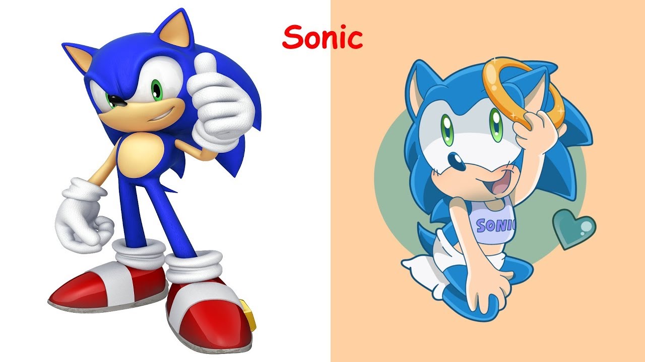 Sonic As Baby Sonic Gender Swap Sonic In Real Life - YouTube.