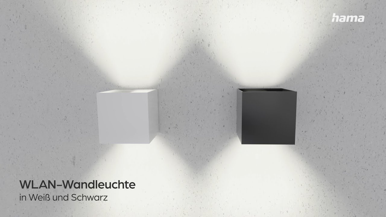 Hama Smart Home Wandleuchte – Dimmbar, IP44, Sprachsteuerung Via Alexa/Google, 2700–6500K, Für Innen & Außen