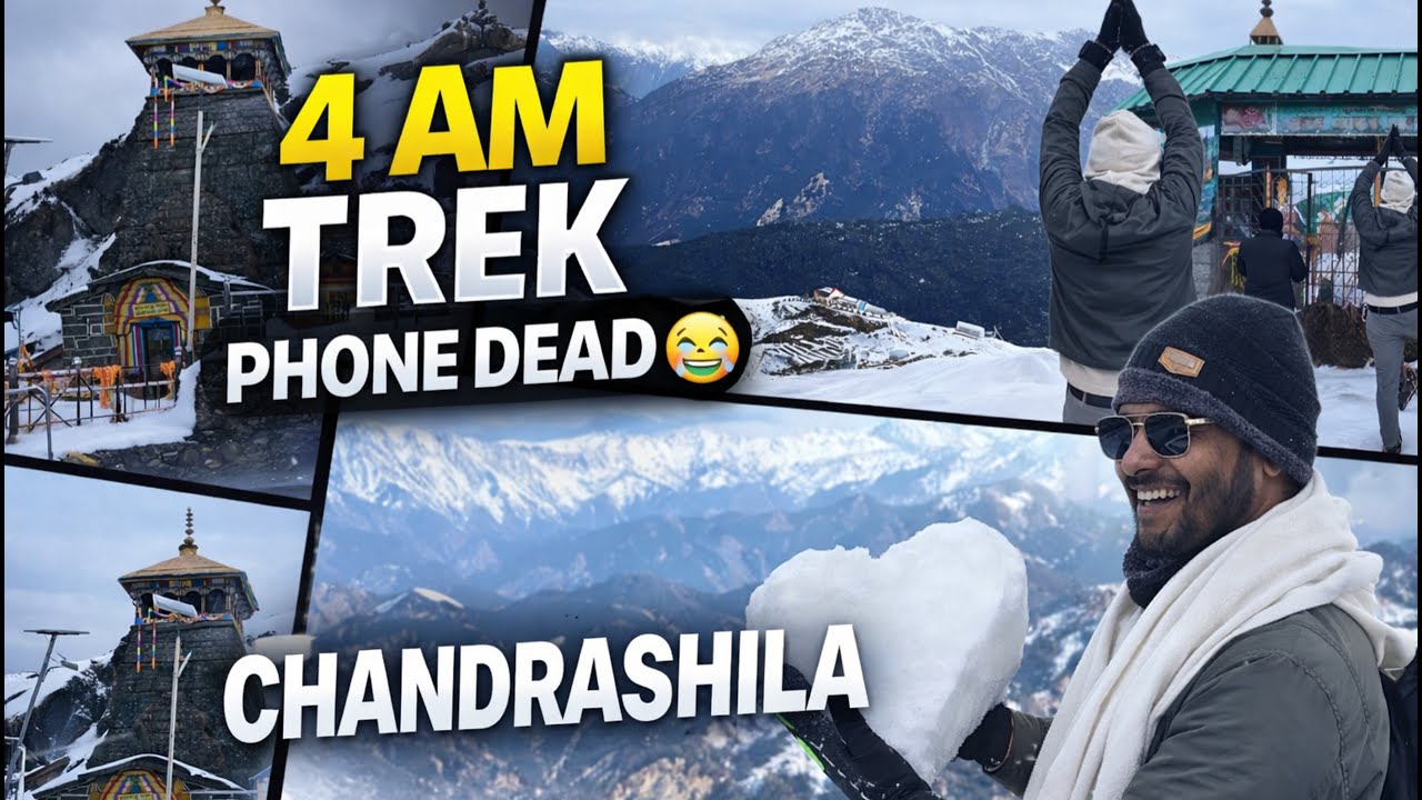 Tungnath, Chandrashila Trek at 4 AM ❄️ | Snowfall, Clouds & Phone Died 😭