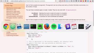 EmberScreencast 125 - Liquid Fire: Matchers and the Transition Map