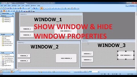 SHOW WINDOW AND HIDE WINDOW  PROPERTIES IN INTOUCH SCADA SOFTWARE TUTORIAL PART:11