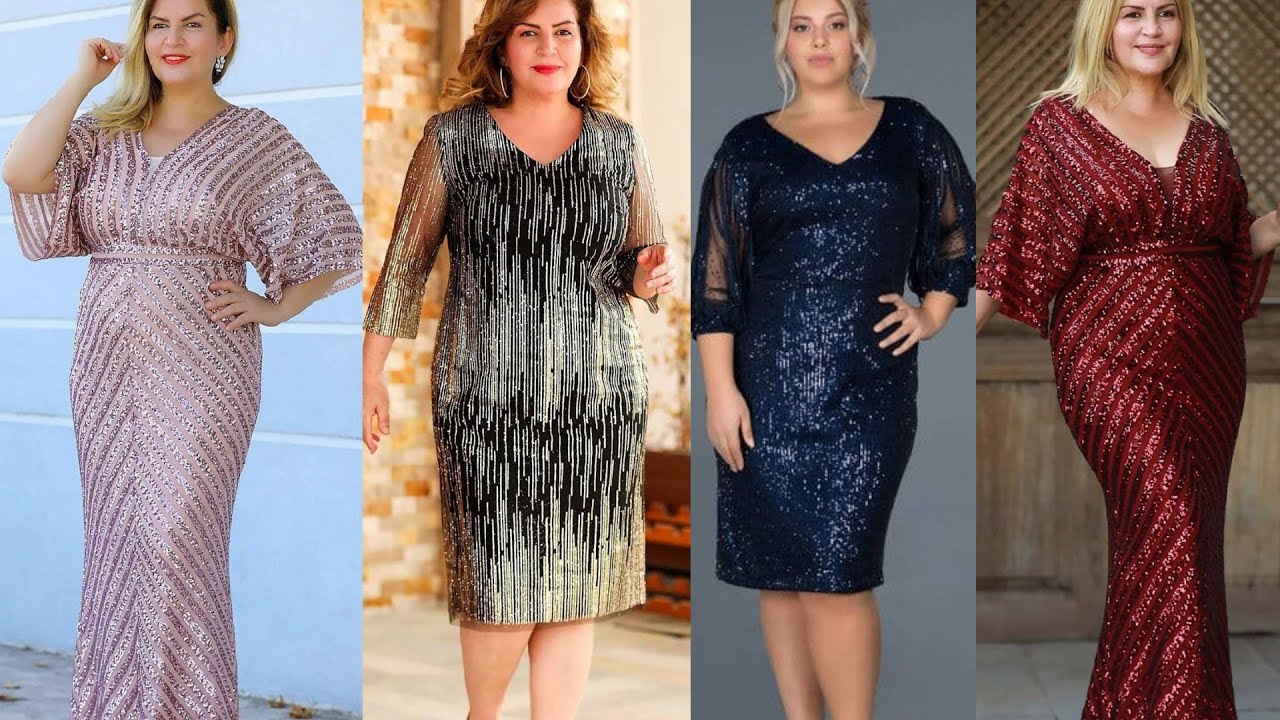 Платье С Пайетками Для Полных фото 8