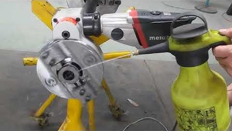 SCB 114 pipe cutting and beveling machine video