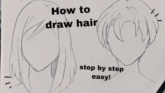 How to draw female anime hair [slow tutorial] part 2 