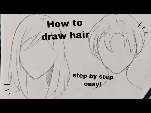 Learn how to draw anime hair with photos سمر ارت
