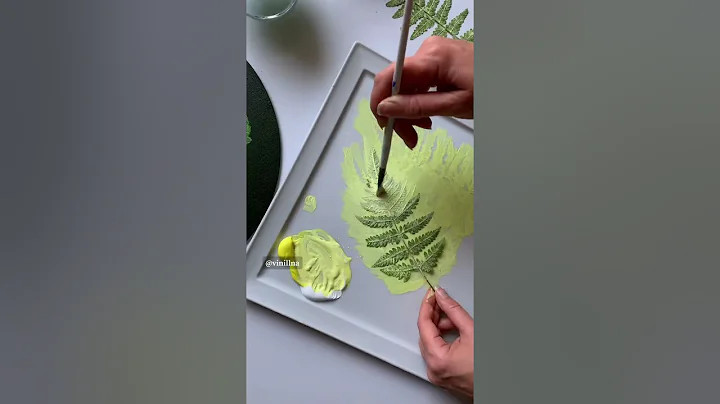 Foggy Forest painting process / Summer landscape painting / Leaf painting process Botanical