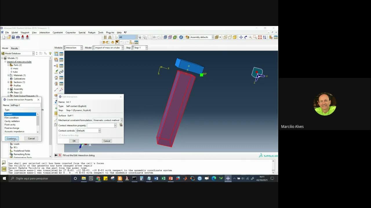 abaqus tube impact and reaction force YouTube