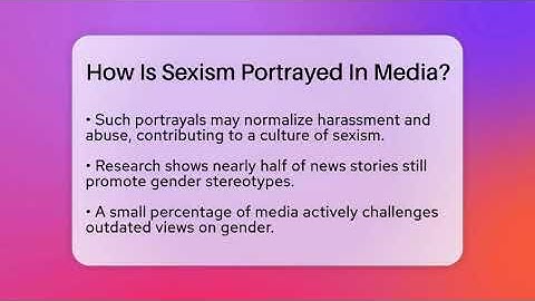How Is Sexism Portrayed In Media? - Gender Equality Network