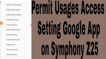 Permit Usages Access Setting Google App on Symphony Z25