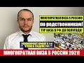 ВИЗА до года для ИНОСТРАННЫХ ГРАЖДАН, ИМЕЮЩИХ РОДСТВЕННИКОВ  Турвиза до полугода. ГОСДУМА. 17.03.21