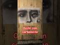 disegno occhi, tecnica carboncino e dita #charcoaldrawing #artwork