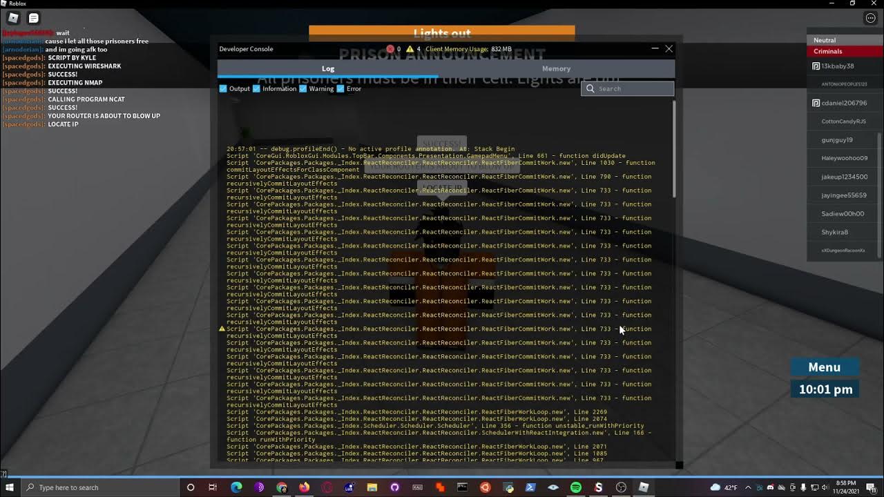 Crash script. Crash script