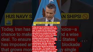 US Defense Secretary: "Iran has one chance to make a DEAL!" ⚓🇺🇸 #shorts #trump #navy #iran