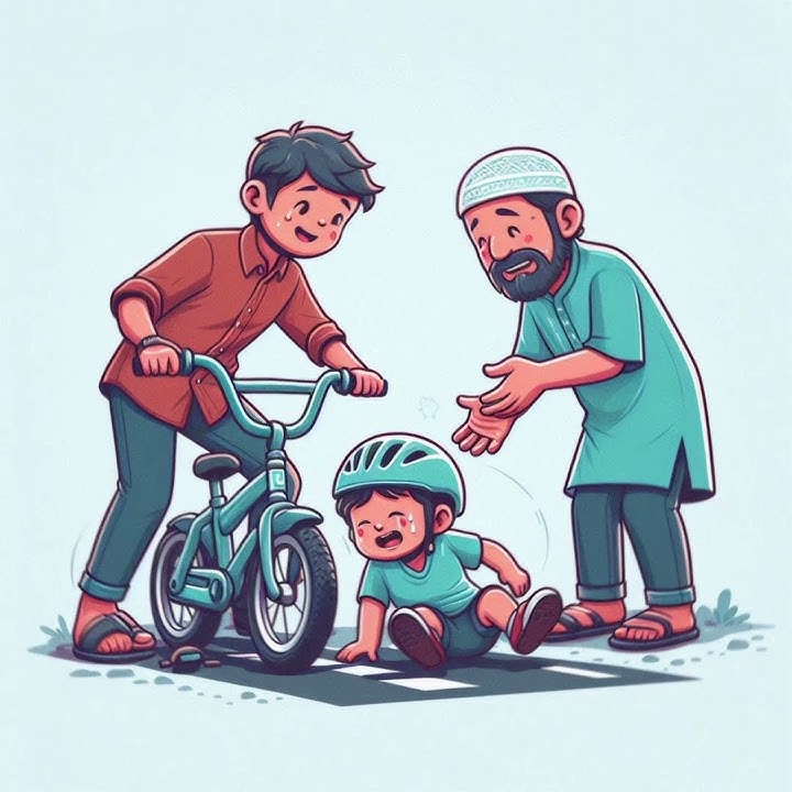 Belajar sepeda bersama ayah #shorts #capcut #semuaorang #sepeda