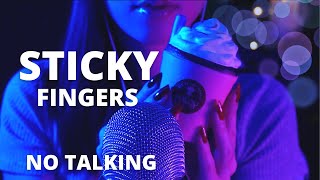 ASMR 🖐🏻 5 TRIGGERS STICKY FINGERS (NO TALKING)