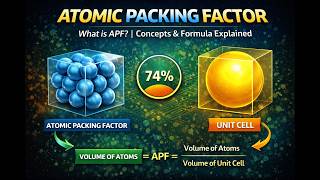 Atomic Packing Factor Formula &amp; Calculation | BCC, FCC &amp; HCP| Engineering Materials