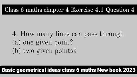 Class 6 maths chapter 4 Exercise 4.1 Question 4 | Basic geometrical ideas | Ncert | CBSE