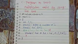 Famous A simple c program to print multiplication table explained in telugu Profile