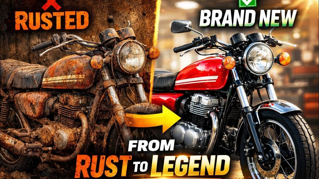 Abandoned Rusty Motorcycle Restoration | ASMR Rebuild From Scrap to Brand New |