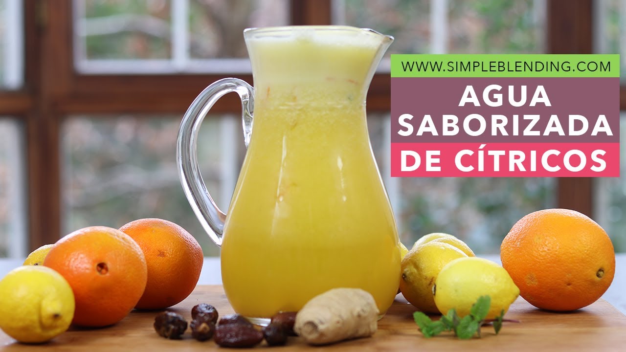 AGUA SABORIZADA DE CÍTRICOS | Agua saludable con jengibre | Agua de cítricos sin azúcar añadido