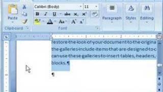 Creating Columns Word 2007