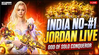 INDIA SOLO NO-1 JORDAN | SOLO RANK PUSH  | TOP-10 MISSION NEEDED #bgmilive#pubglive#jordan#madan#bts