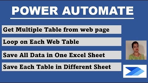 Power Automate Extract Multiple Tables from Webpage | Write web table Data in Different Excel Sheets