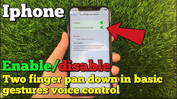 How to enable or disable two finger pan down in basic gestures voice control on iPhone X