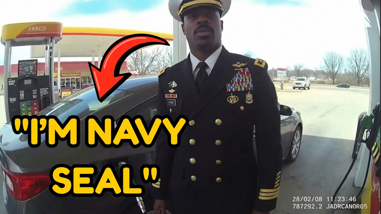 Officer Challenges Navy SEAL in Full Uniform at Gas Station — What Happens Next Is Stunning