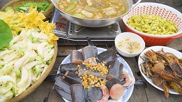 Cá Ngát nấu Lẩu Mắm "Lai Rai" trên Sông Nước Miền Tây | Nét Quê #250