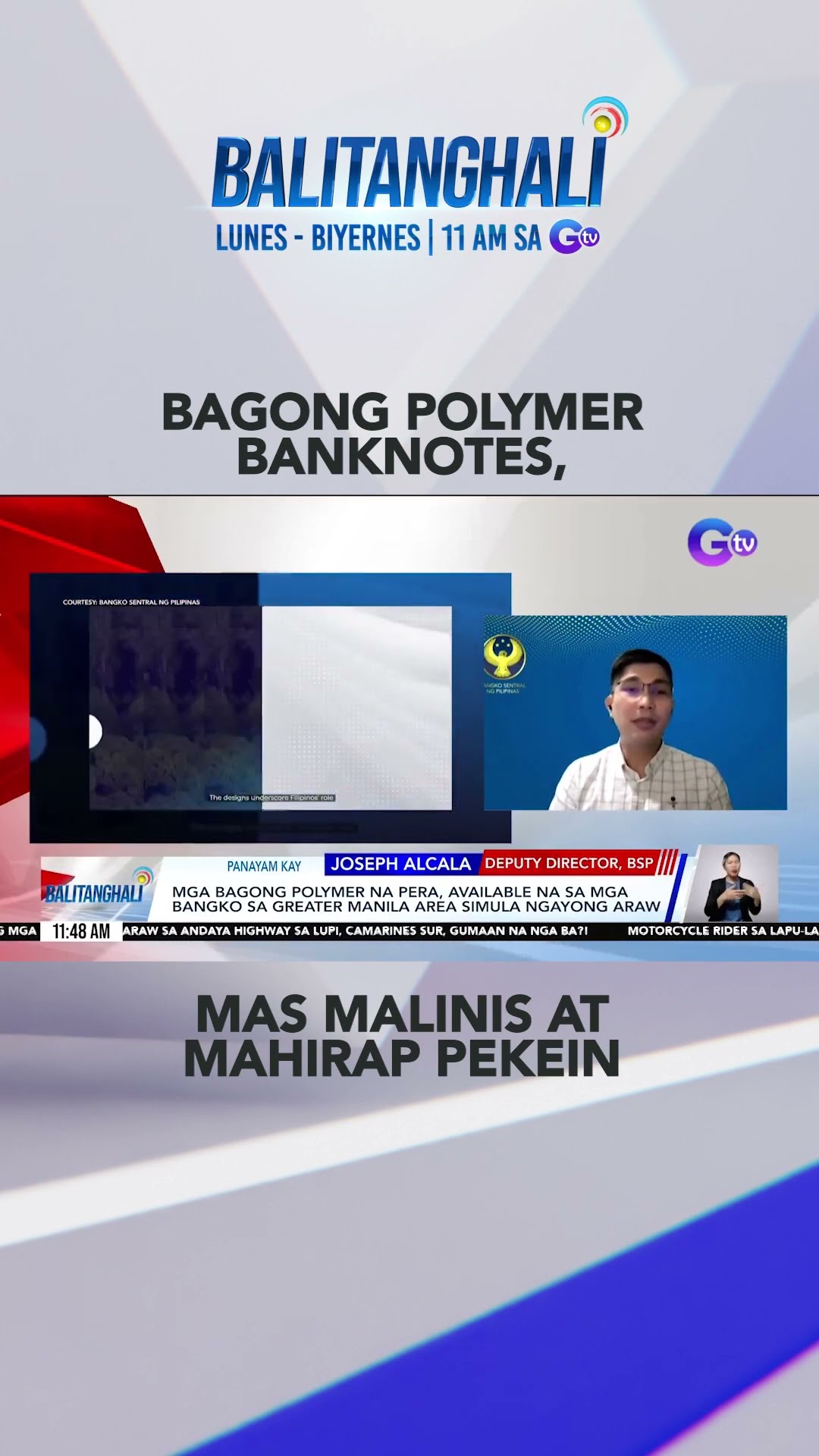 BSP: Polymer banknotes, mas malinis at mahirap pekein kaysa sa perang papel #shorts | Balitanghali