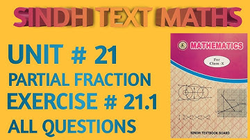 Step-by-Step Guide to Solve Exercise 21.1 Partial Fractions for Class 10#partialfraction #maths