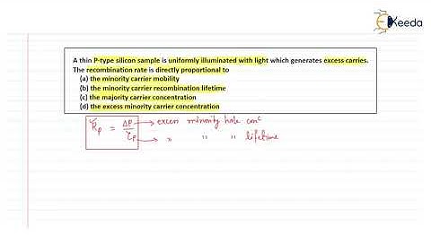 Solving Numerical Problems On Carrier Lifetime For GATE Electronic Devices | 2