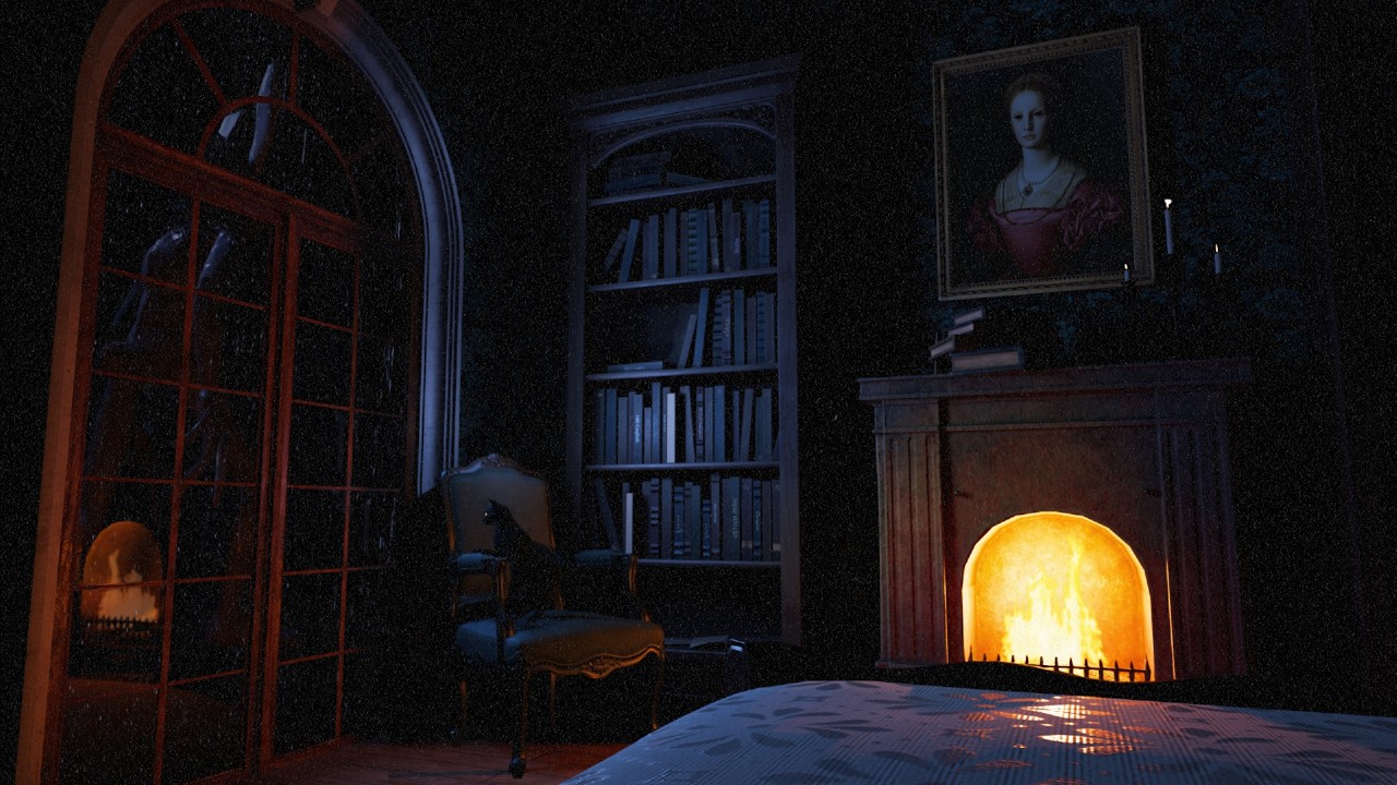 Sleeping in a Haunted Victorian Mansion | a stormy night by the crackling fireplace