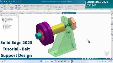 Solid Edge 2023 Tutorial - Belt Support Design #solidedge