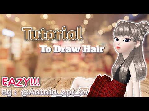 Tutorial To Draw Hair For Zepeto Ibispaintx Step By Step Zepeto Indonesia Youtube