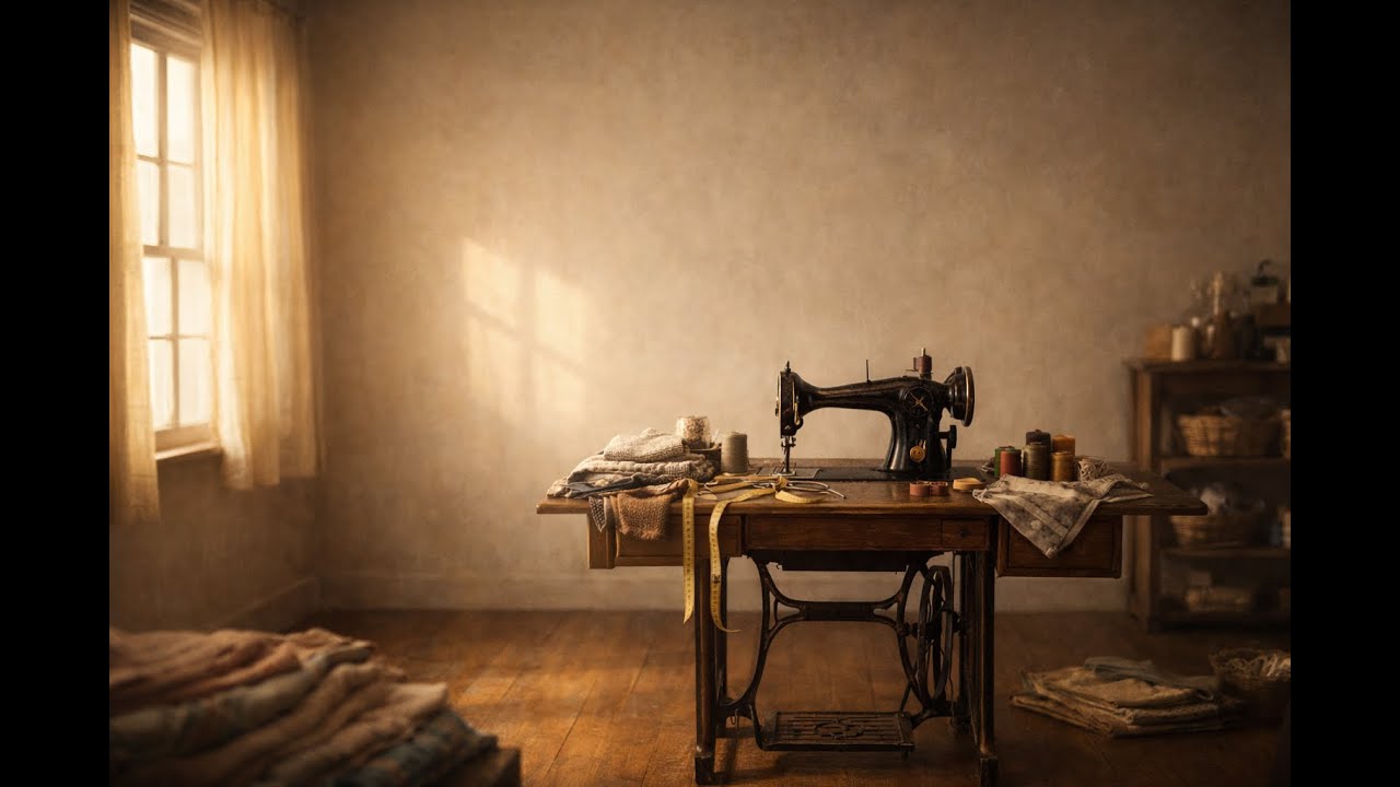 Vintage Sewing Room Ambience | Gentle Sewing Machine Sounds